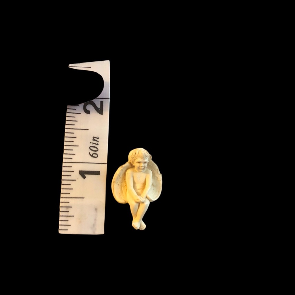 Angel Cherub Grandmacore Mob Wife Off White Pin Brooch - Picture 3 of 6